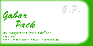 gabor pack business card